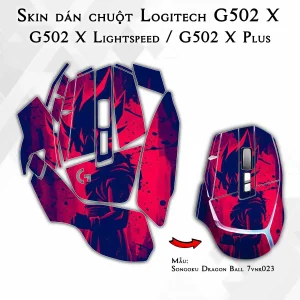 Skin dán chuột Logitech G502 X mẫu Songoku Dragon Ball 7vnr023
