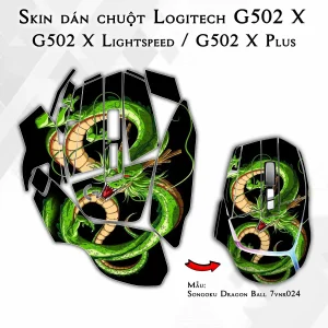 Skin dán chuột Logitech G502 X mẫu Songoku Dragon Ball 7vnr024