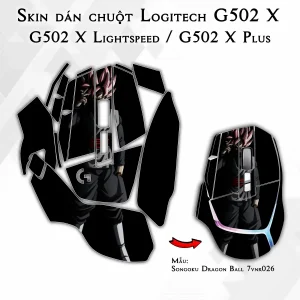 Skin dán chuột Logitech G502 X mẫu Songoku Dragon Ball 7vnr026