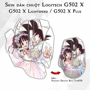 Skin dán chuột Logitech G502 X mẫu Songoku Dragon Ball 7vnr028