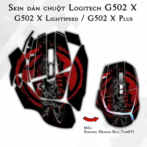 Skin dán chuột Logitech G502 X mẫu Songoku Dragon Ball 7vnr031
