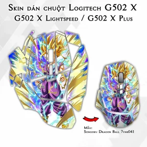 Skin dán chuột Logitech G502 X mẫu Songoku Dragon Ball 7vnr041