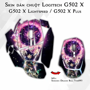 Skin dán chuột Logitech G502 X mẫu Songoku Dragon Ball 7vnr093