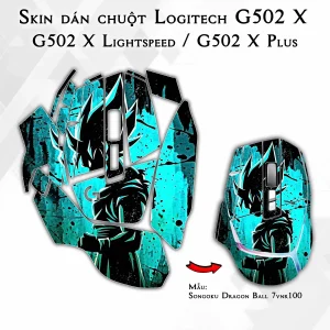 Skin dán chuột Logitech G502 X mẫu Songoku Dragon Ball 7vnr100