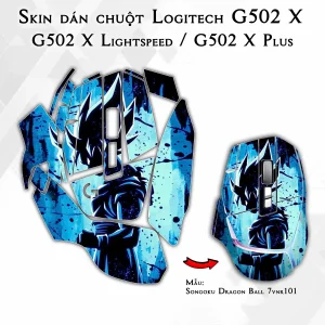 Skin dán chuột Logitech G502 X mẫu Songoku Dragon Ball 7vnr101