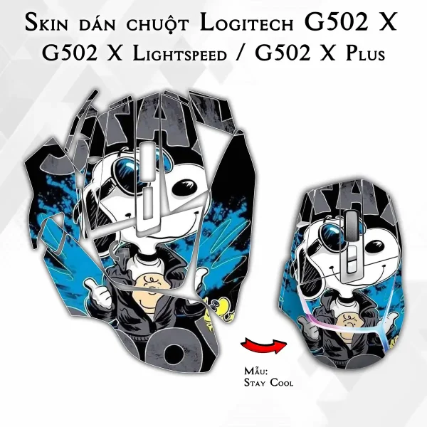 Skin dán chuột Logitech G502 X mẫu Stay Cool