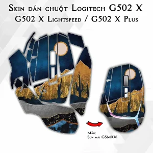 Skin dán chuột Logitech G502 X mẫu Sơn mài GSM036