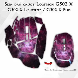 Skin dán chuột Logitech G502 X mẫu Tinh vân Tarantula Nebula vutr010