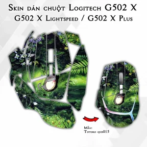 Skin dán chuột Logitech G502 X mẫu Totoro qvd015