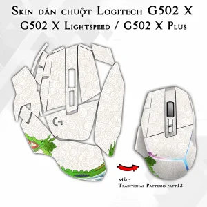 Skin dán chuột Logitech G502 X mẫu Traditional Patterns patt12