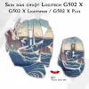 Skin dán chuột Logitech G502 X mẫu Tranh sóng biển