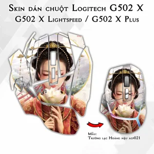 Skin dán chuột Logitech G502 X mẫu Trường lạc Hoàng hậu acp021
