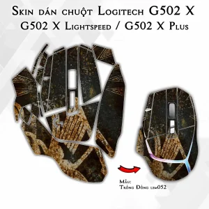 Skin dán chuột Logitech G502 X mẫu Trống Đồng lsm052