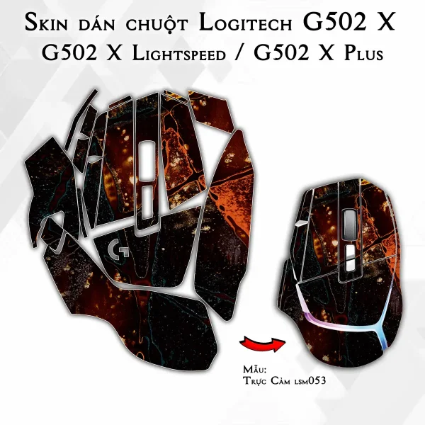 Skin dán chuột Logitech G502 X mẫu Trực Cảm lsm053