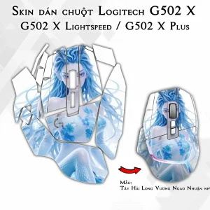 Skin dán chuột Logitech G502 X mẫu Tây Hải Long Vương Ngao Nhuận nh02