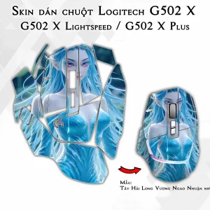Skin dán chuột Logitech G502 X mẫu Tây Hải Long Vương Ngao Nhuận nh06