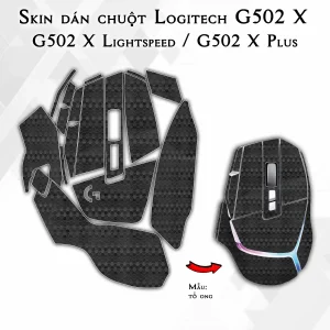Skin dán chuột Logitech G502 X mẫu tổ ong