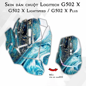 Skin dán chuột Logitech G502 X mẫu vân đá dah022