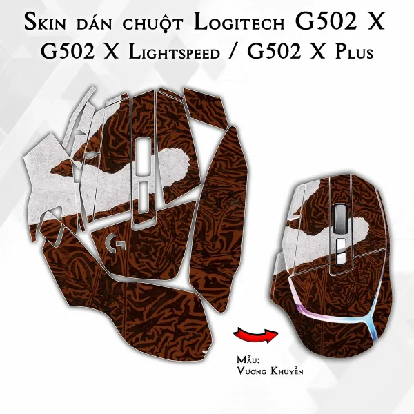 Skin dán chuột Logitech G502 X mẫu Vương Khuyển