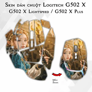 Skin dán chuột Logitech G502 X mẫu Zelda