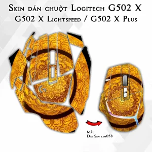Skin dán chuột Logitech G502 X mẫu Đài Sen lsm058