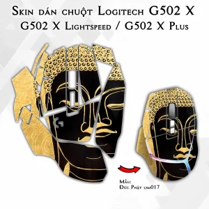 Skin dán chuột Logitech G502 X mẫu Đức Phật lsm017