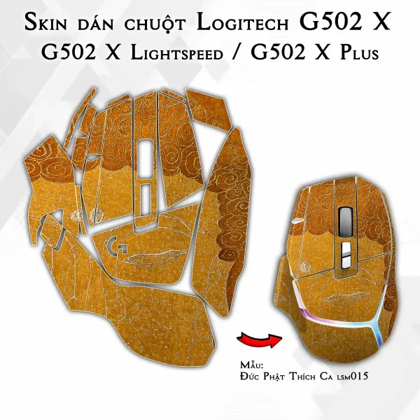 Skin dán chuột Logitech G502 X mẫu Đức Phật Thích Ca lsm015