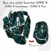 Skin dán chuột Logitech G502 X mẫu đá xanh ghép viền vàng Skin dán chuột Logitech G502 X mẫu đá xanh ghép viền vàng