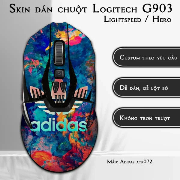 Skin dán chuột Logitech G903 mẫu Adidas atk072