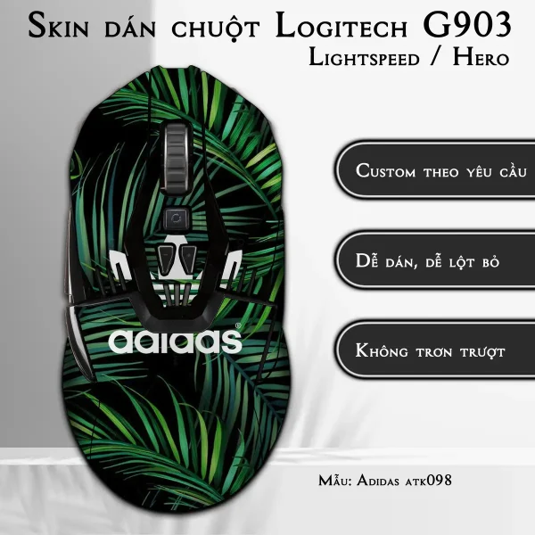 Skin dán chuột Logitech G903 mẫu Adidas atk098