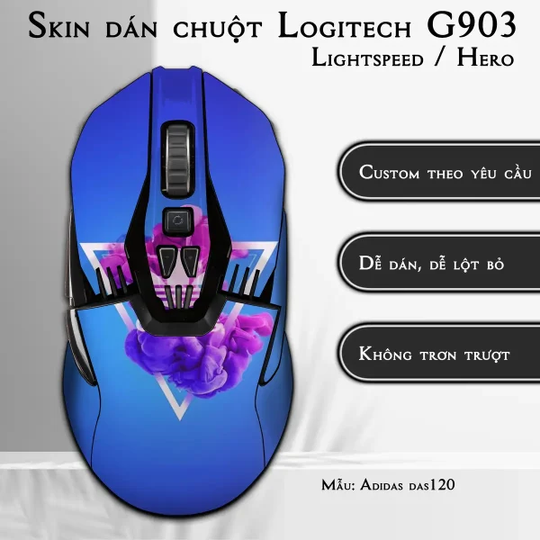 Skin dán chuột Logitech G903 mẫu Adidas das120