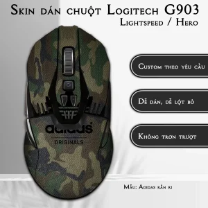 Skin dán chuột Logitech G903 mẫu Adidas rằn ri