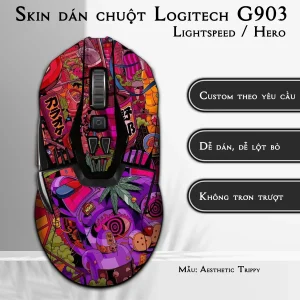 Skin dán chuột Logitech G903 mẫu Aesthetic Trippy