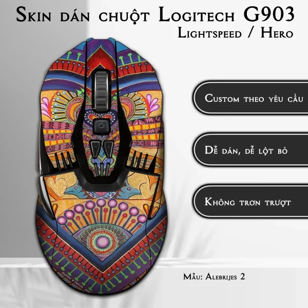 Skin dán chuột Logitech G903 mẫu Alebrijes 2