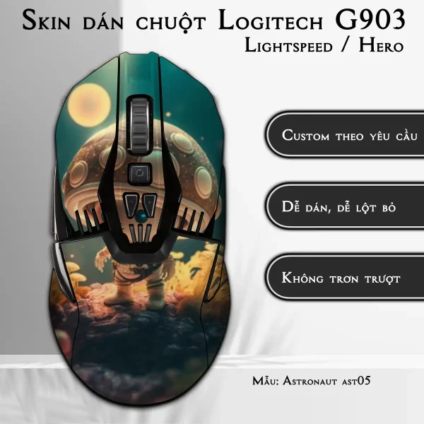 Skin dán chuột Logitech G903 mẫu Astronaut ast05