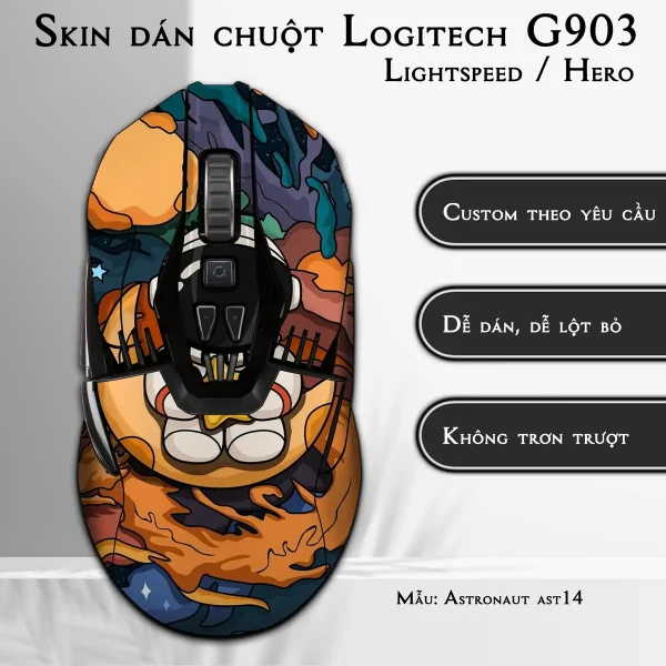 Skin dán chuột Logitech G903 mẫu Astronaut ast14