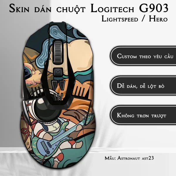 Skin dán chuột Logitech G903 mẫu Astronaut ast23