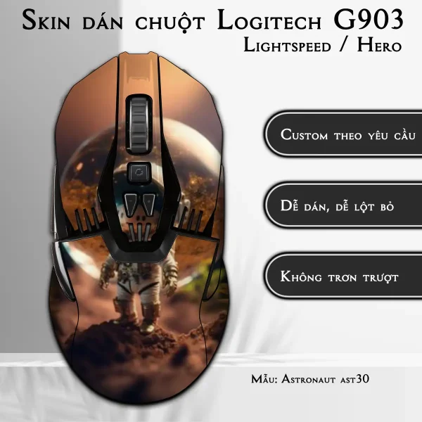 Skin dán chuột Logitech G903 mẫu Astronaut ast30