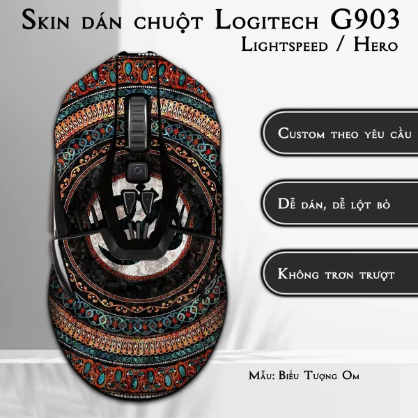 Skin dán chuột Logitech G903 mẫu Biểu Tượng Om