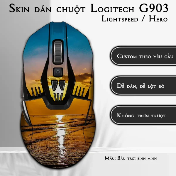 Skin dán chuột Logitech G903 mẫu Bầu trời bình minh