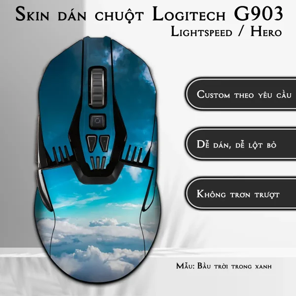 Skin dán chuột Logitech G903 mẫu Bầu trời trong xanh