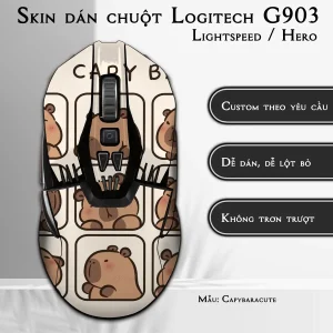 Skin dán chuột Logitech G903 mẫu Capybaracute