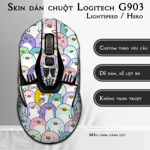 Skin dán chuột Logitech G903 mẫu chim cánh cụt