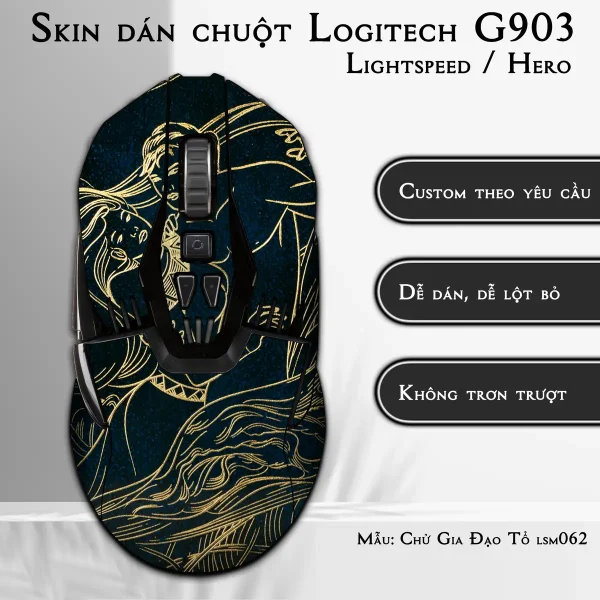 Skin dán chuột Logitech G903 mẫu Chử Gia Đạo Tổ lsm062