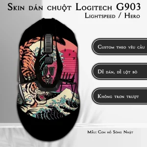 Skin dán chuột Logitech G903 mẫu Con hổ Sóng Nhật