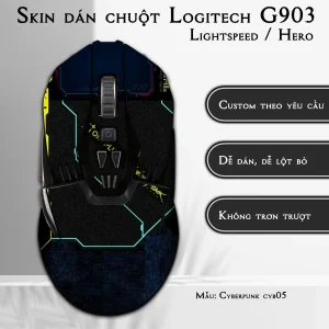 Skin dán chuột Logitech G903 mẫu Cyberpunk cyb05