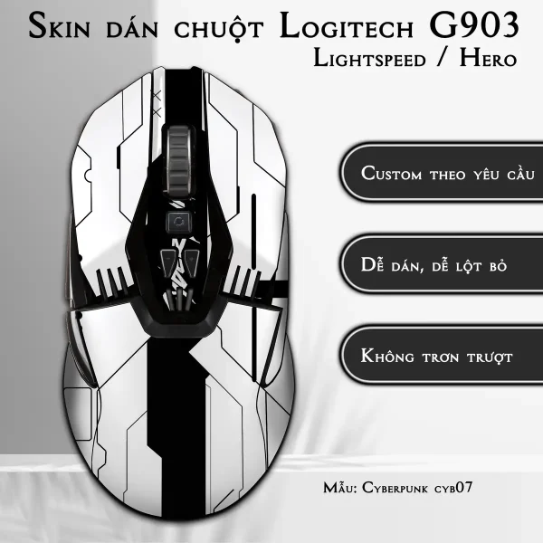 Skin dán chuột Logitech G903 mẫu Cyberpunk cyb07