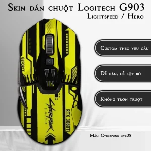 Skin dán chuột Logitech G903 mẫu Cyberpunk cyb08