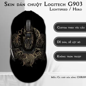 Skin dán chuột Logitech G903 mẫu Cá chép hóa rồng CHR009