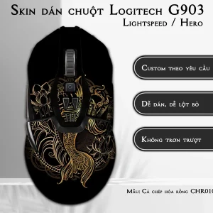 Skin dán chuột Logitech G903 mẫu Cá chép hóa rồng CHR010